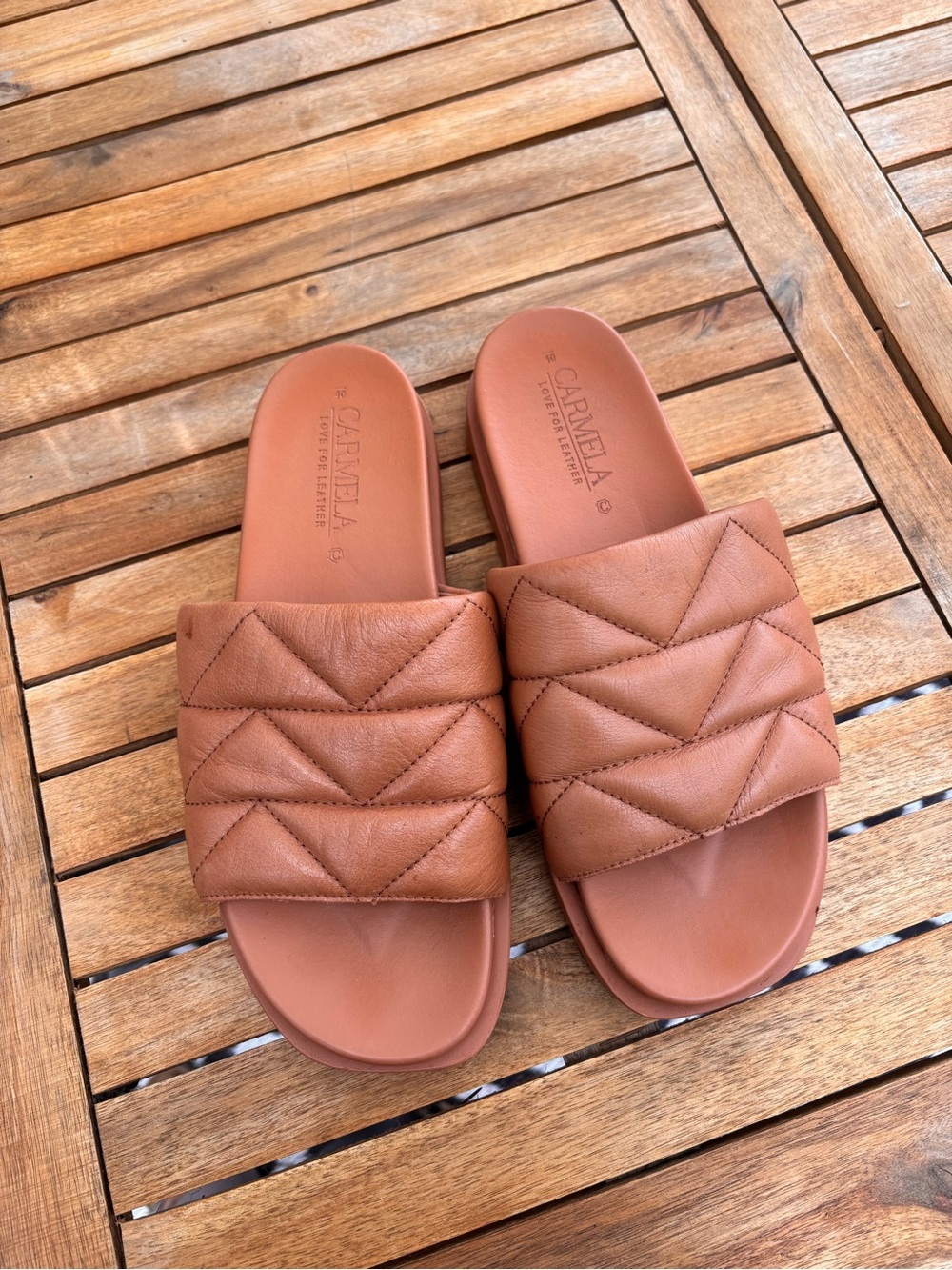 CARMELAS | women’s leather slides | Size 40 - Picture 2 of 5